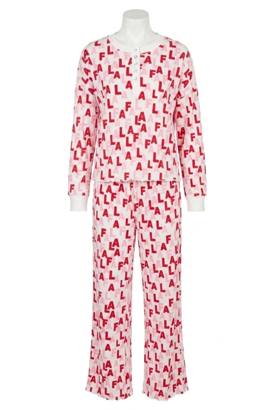 NEW BEACH RIOT fa la la cheer sleep set in red